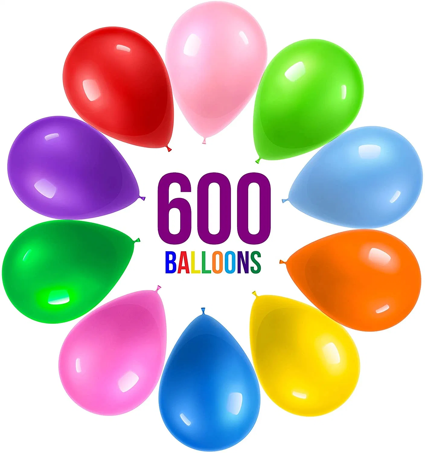Party Luftballons 12 Zoll 10 verschiedene Regenbogen Farben für Party Dekorationen, Geburtstagsfeiern Zubehör