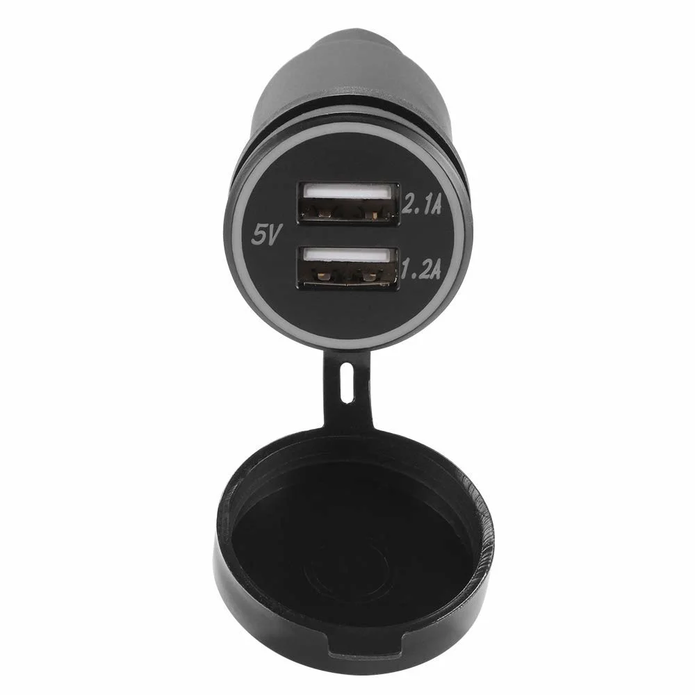 Adaptateur secteur étanche pour moto DIN 3.3A chargeur USB double avec Allume-cigare pour moteur DIN BMW Hella