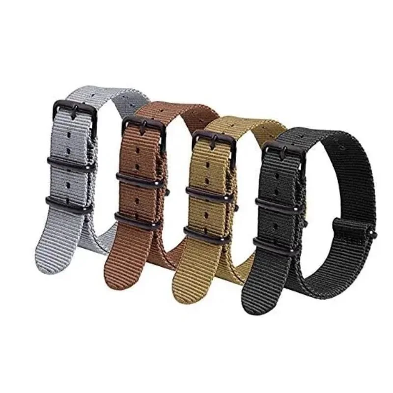 Nylon Watch Band Strap with Stainless Steel Buckle