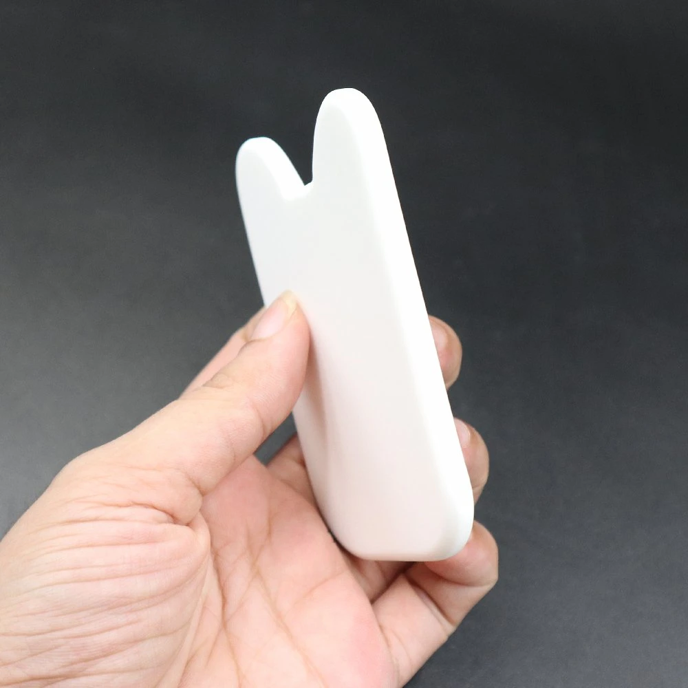 New Products White Ceramic Gua Sha Board Massage Skincare Plate Tool