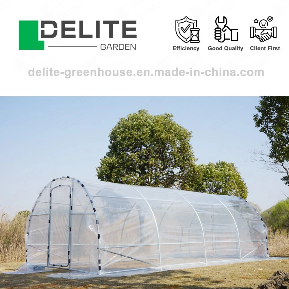 Plastic Film Greenhouse Solar Single Span Tunnel Green House Poultry Farm Equipment