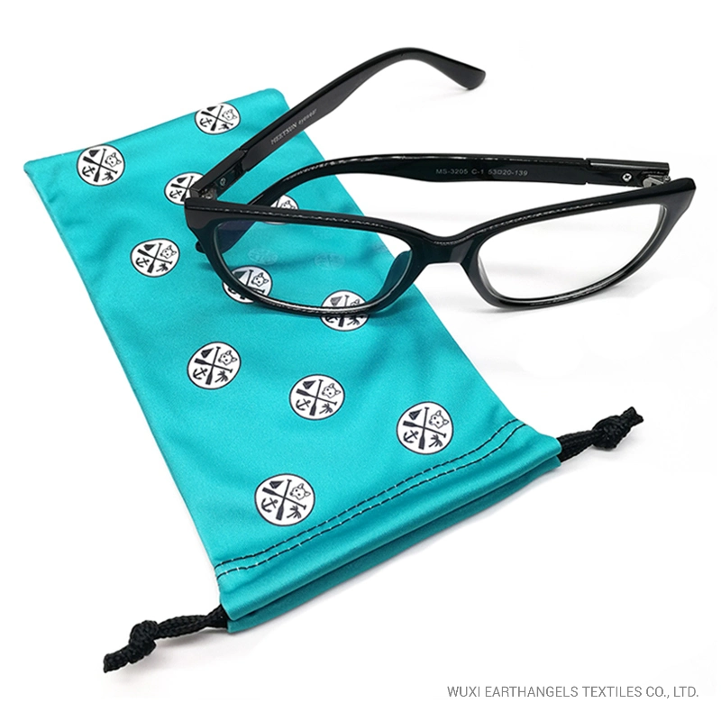 Custom Logo Printed Microfiber Glasses Eyewear Packaging Fashion Pouch Bag