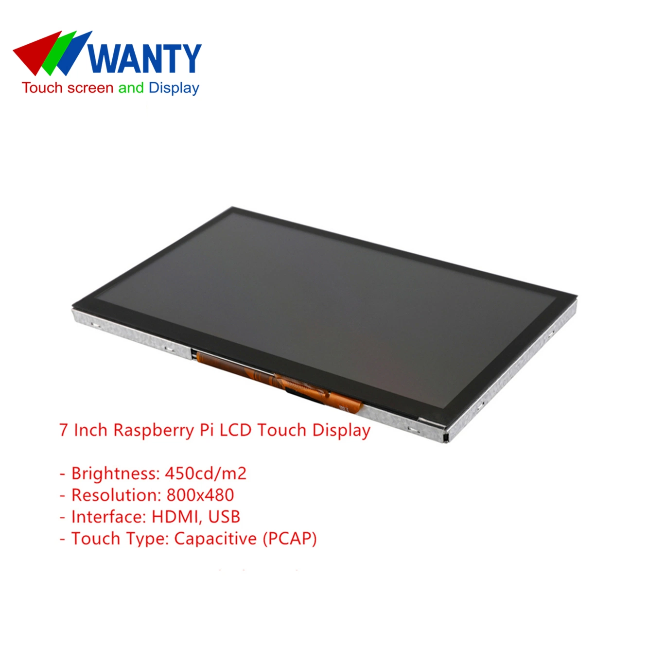 Werkseitig 7 Zoll HDMI GG C-Touch Panel 800x480 TN TFT LCD-Bildschirm Kapazitiver Touchscreen Raspberry Pi LCD-Monitor
