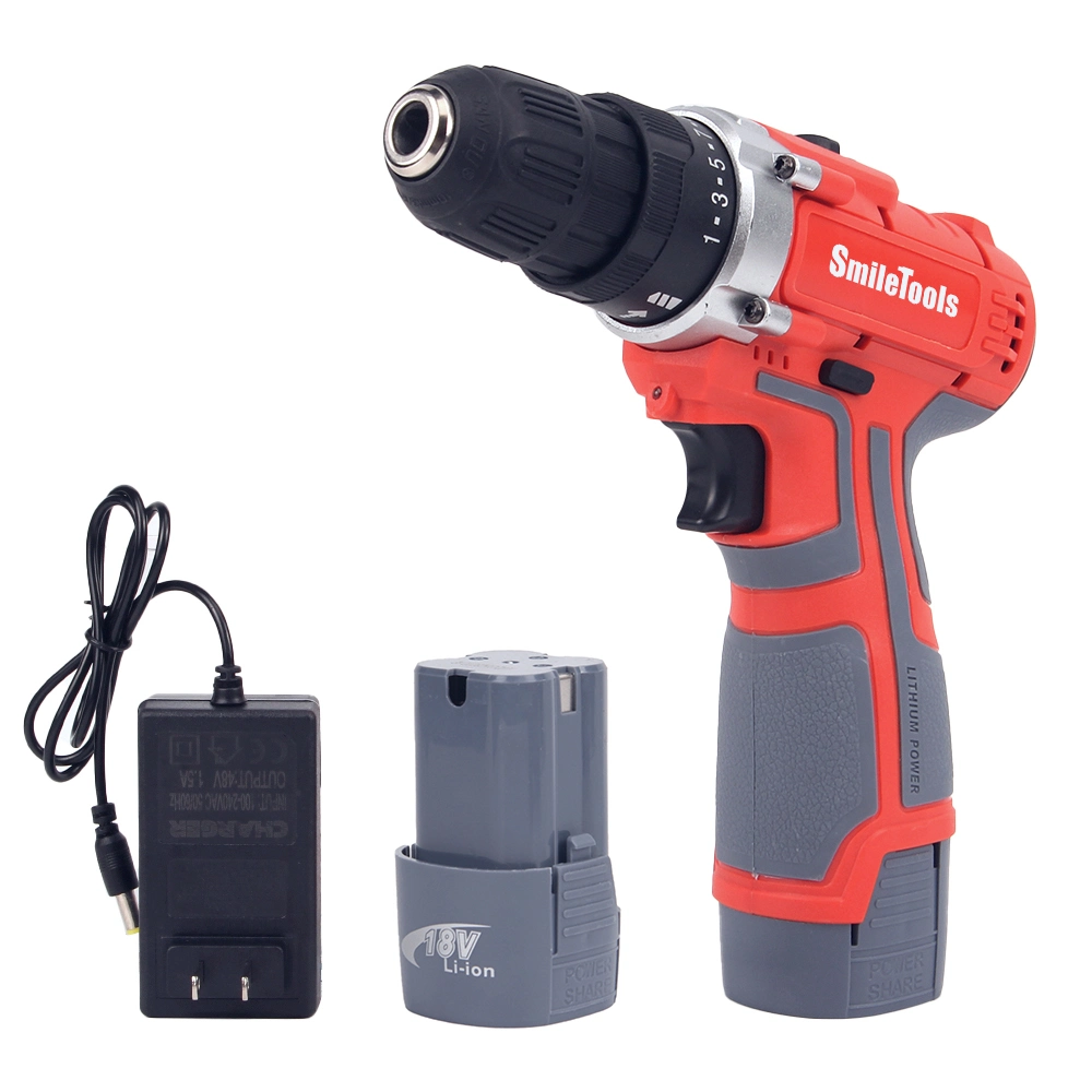 18V Heavy Duty Cordless Electric Drill Dual Speed Variable Speed Control Wireless Rechargeable Hand Electric Drill