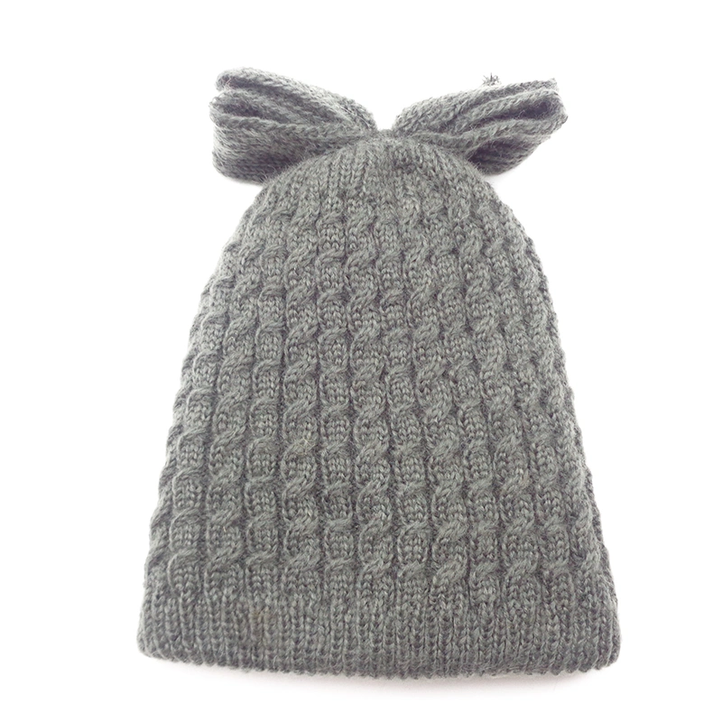 New Style Lovery Bow Knitted Autum and Winter Fashion Cap