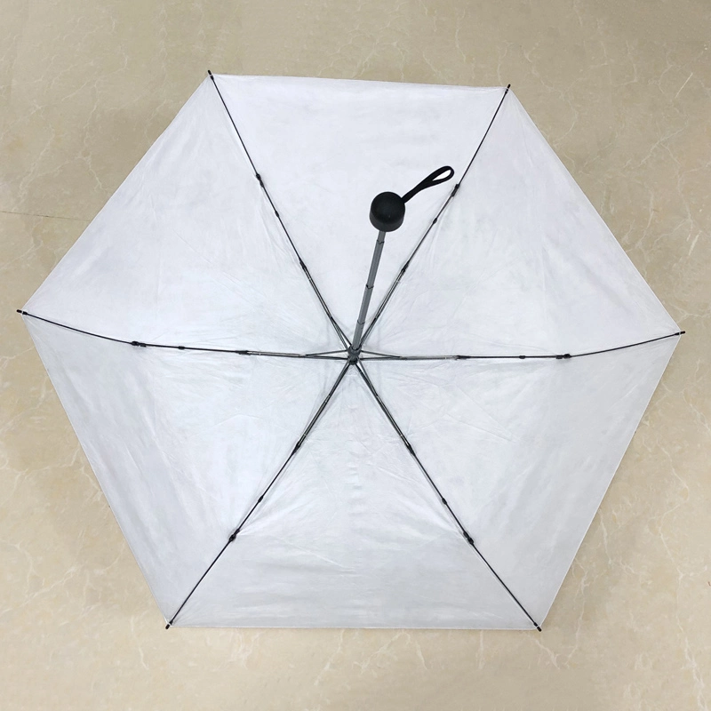 Wholesale/Supplier 6K Parasol Manual Opening Rain Fold White Tyvek Paper Windproof Umbrella for Gift