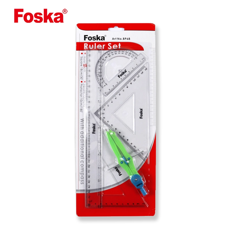 Foska Stationery Office 5 PCS Good Quality Ruler Set (BP68)