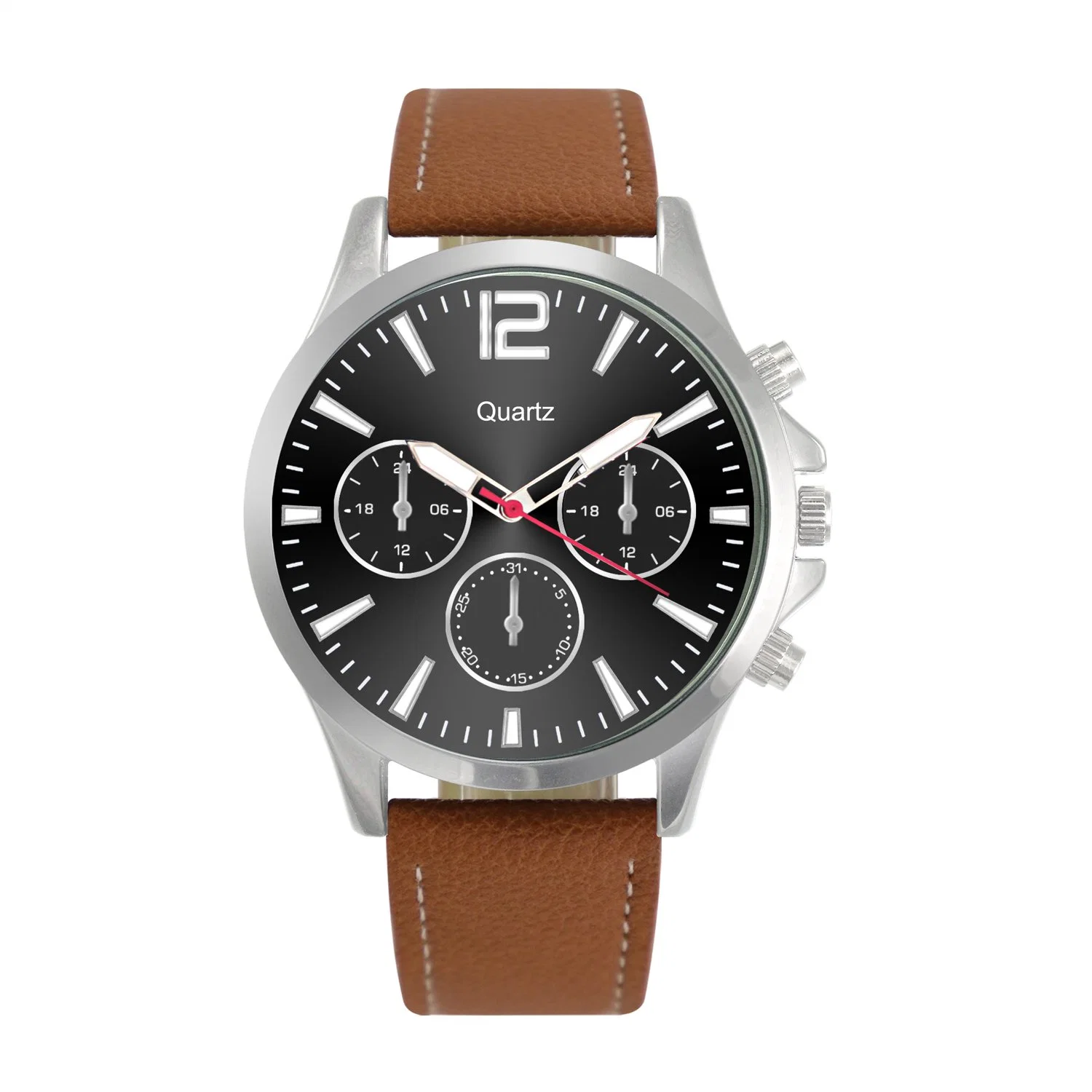 Relógio de homem de moda barato e muito vendido com logotipo personalizado, relógios pequenos OEM de moda, relógios de pulso de couro de moda para homens.