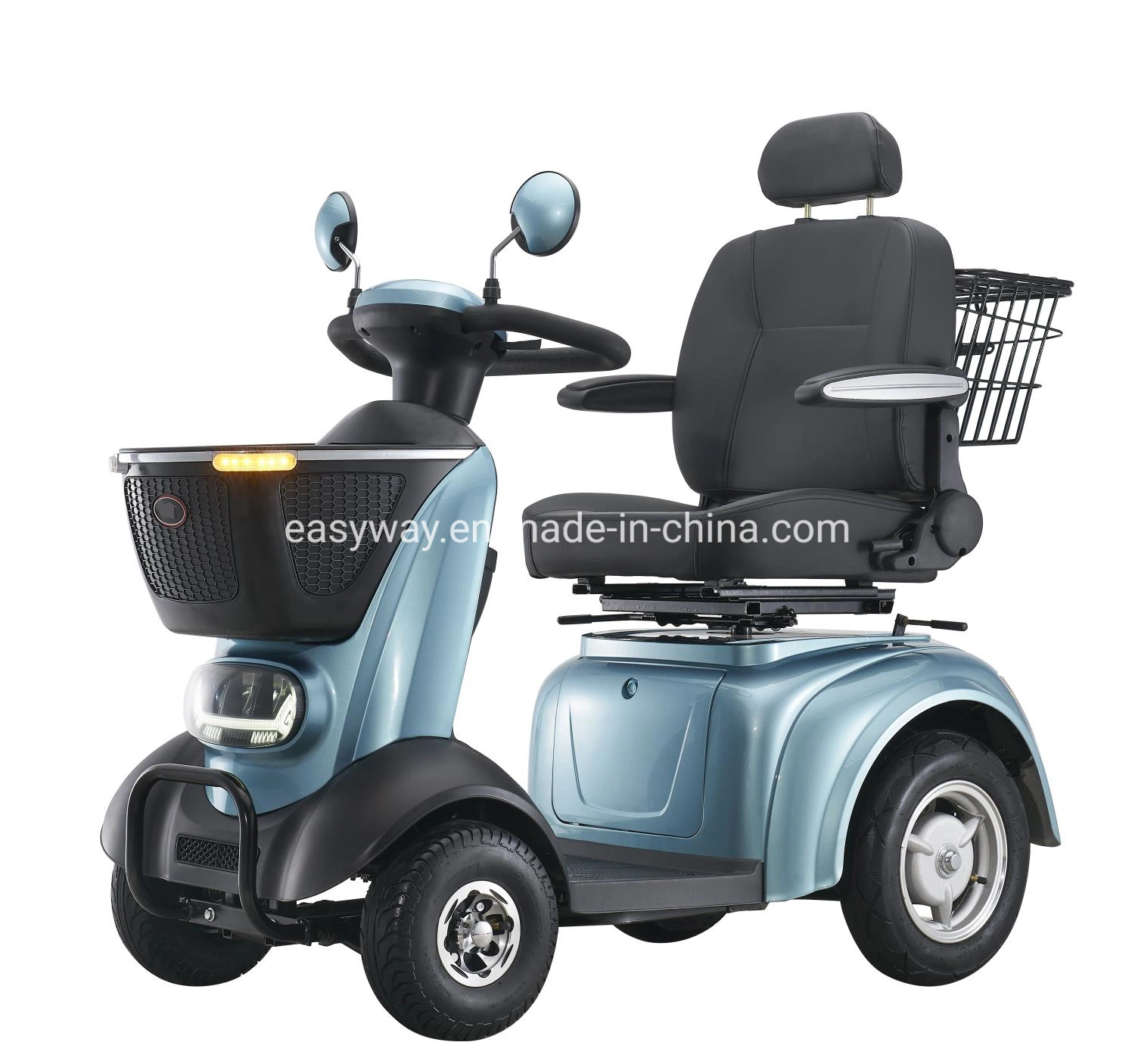 4-Wheel Smart Electric Mobility Scooter with Rotating Seat