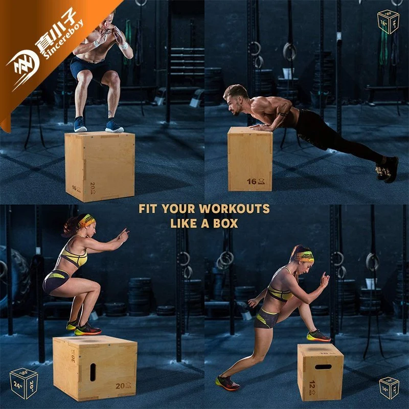 Madeira Plyo plyometric Box Madeira Jump Box Fitness Equipamento de exercício