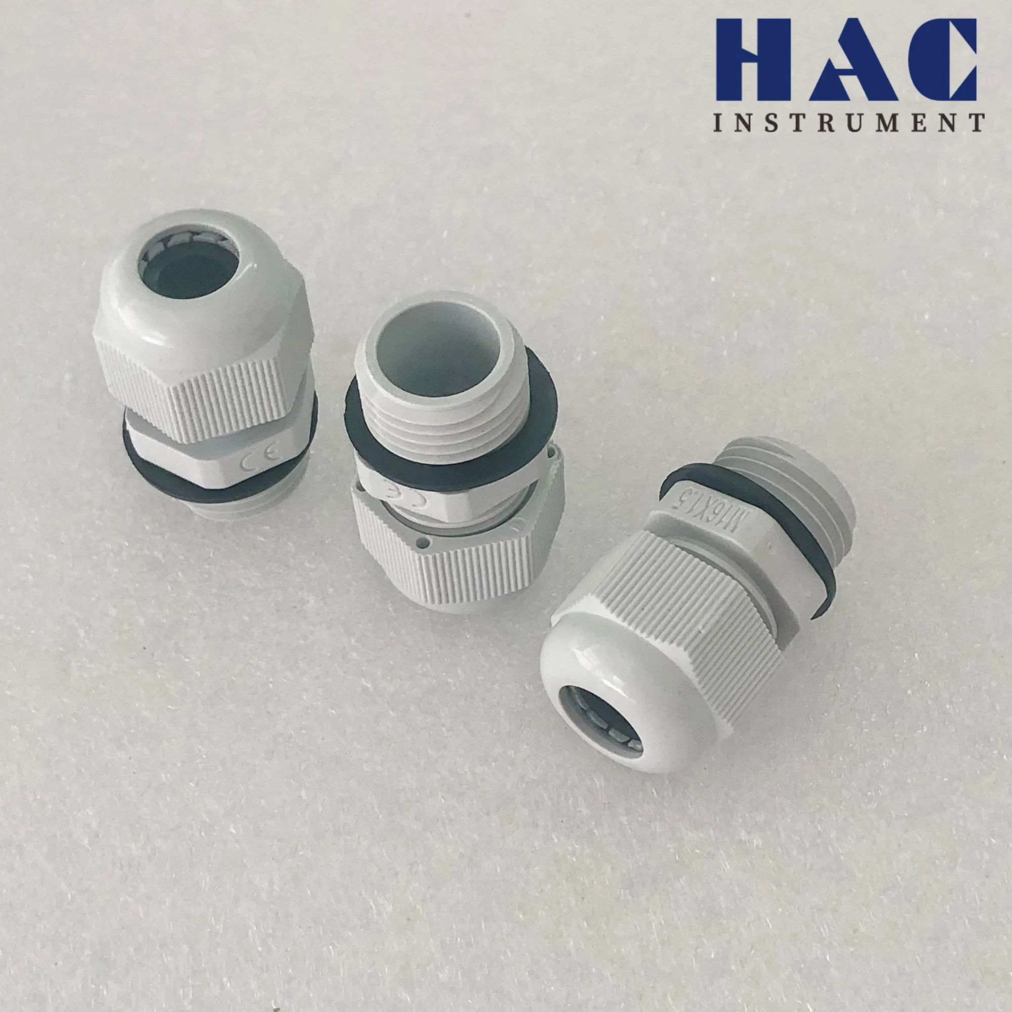 White Plastic Nylon Waterproof Wire Glands Connector Fitting