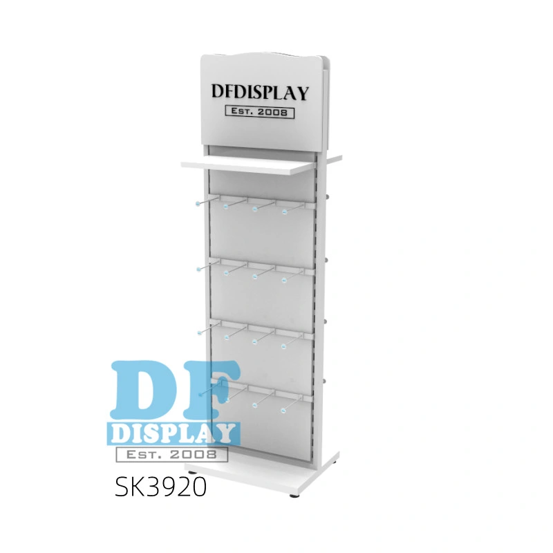 Retail Store Sock Display Stockings Display Fixtures Stand Metal Hooks Sock Display with Shelves Baseball Hat Cap Rack