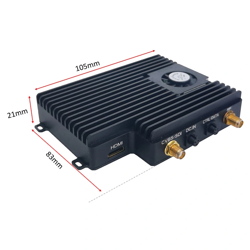 Fabricante de transmisor de vídeo Cofdm RC Avión Uav de vídeo inalámbrica de transmisión de datos inalámbricos de onda de la red de relé transmisor Definición