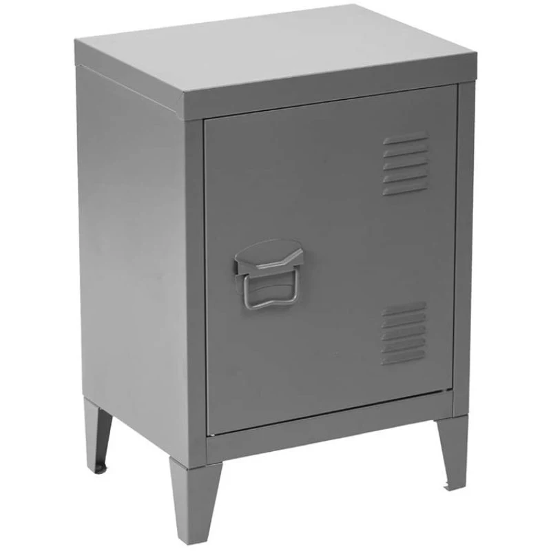 Easy Install Grey Bedside Cabinet Nightstand Bedroom Living Room Furniture