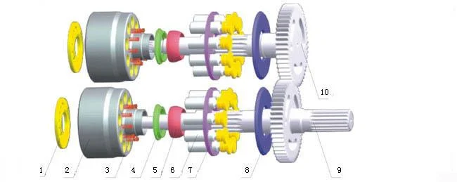 Excavator Hydraulic Pump Parts Sbs140/ Sbs120