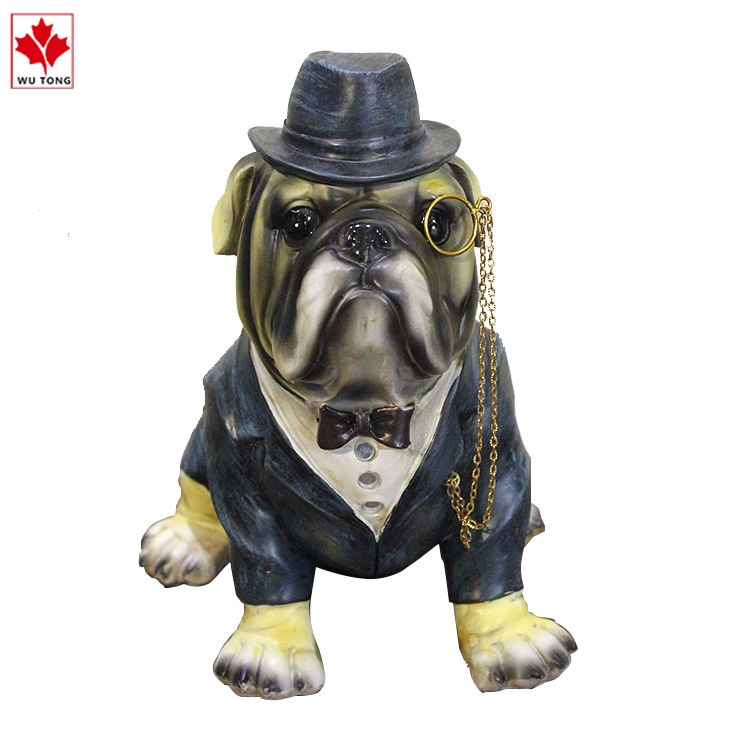Retro Gentleman Dog Resin Crafts Geeignete Tierfiguren