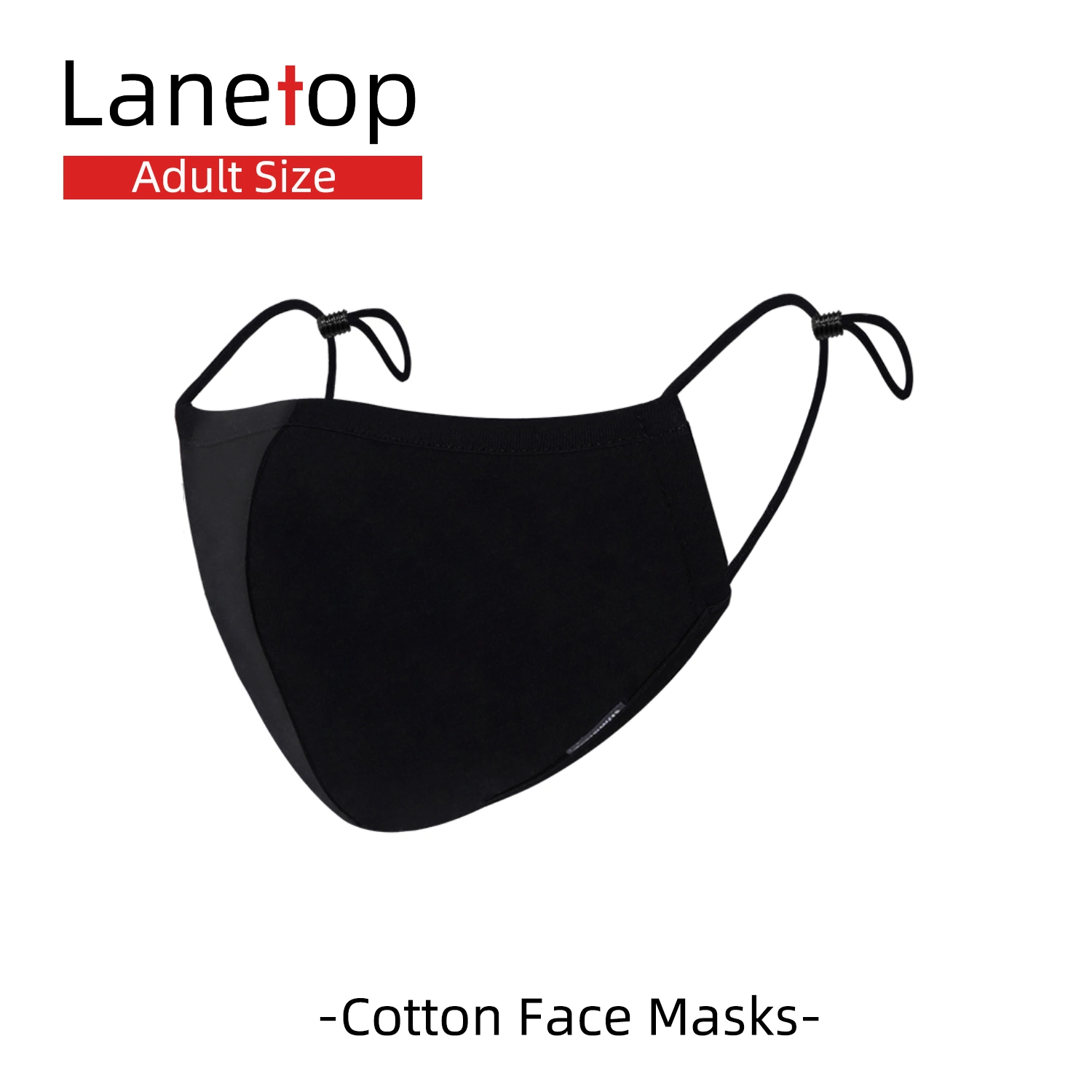Comercio al por mayor disposición reutilizables de diseño personalizado Anti Contaminación agua Anti moda mascarillas de algodón negro