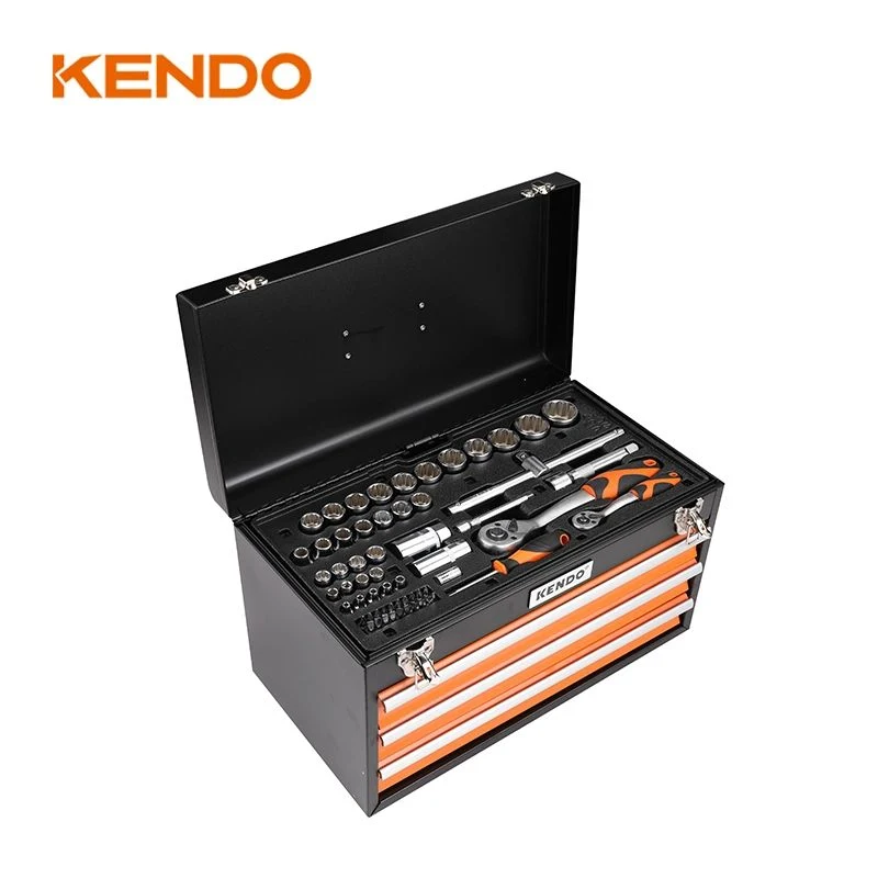 Kendo 86PCS Purpose Hand Tool Kits with Black Powder Coat Wipes Easily Clean and Resists Rust and Corrosion