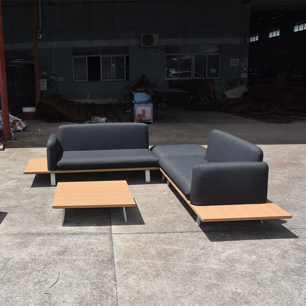 Wholesale/Suppliers Quality Hotel Home Patio Aluminium Wood Modular Sofa Set Outdoor Garden Furniture