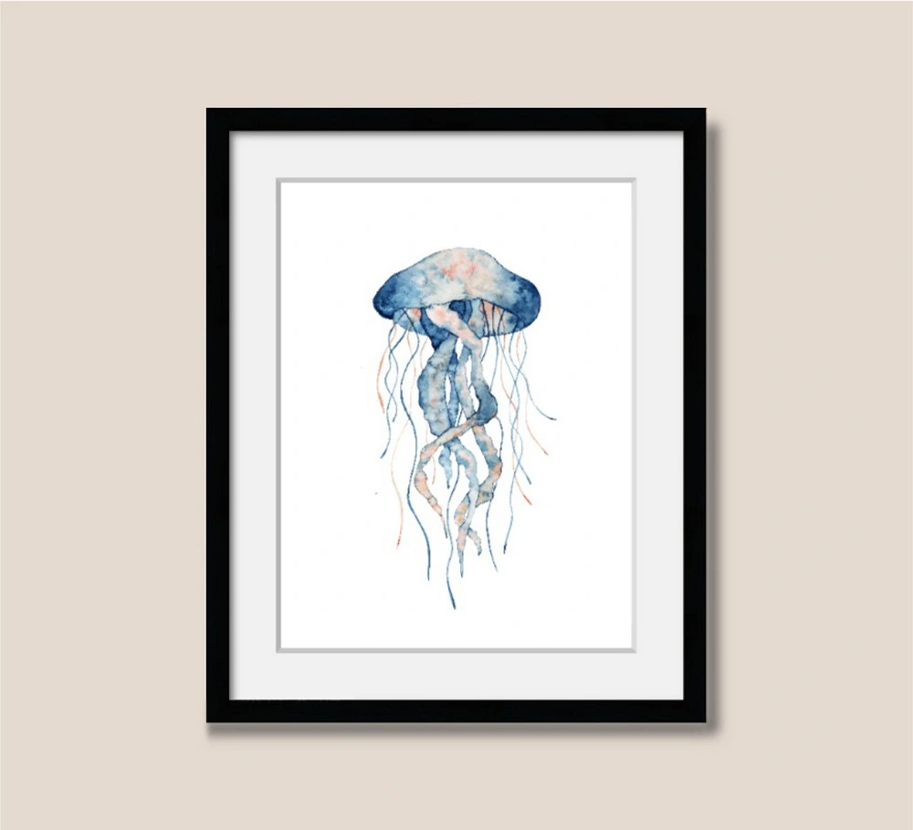 Benutzerdefinierte Archival Paper Print Marine Life Wandkunst Modern Schön Bild Mit Bilderrahmen Aus Glas