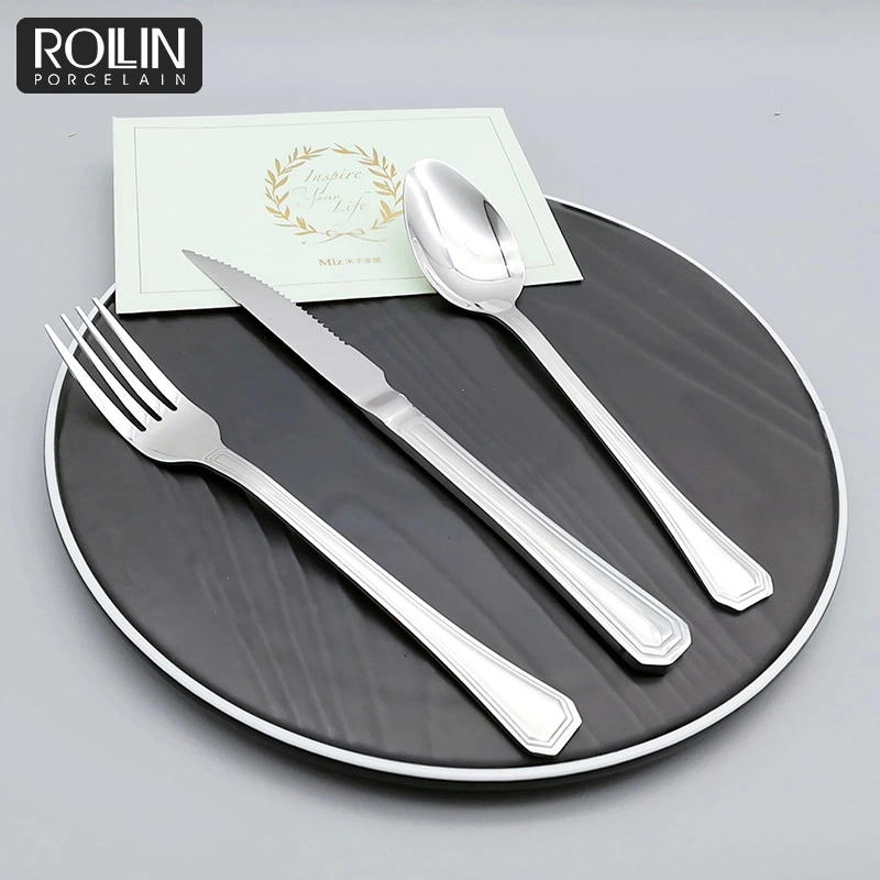 Customized Logo Mirror Polished Stainless Steel Flatware