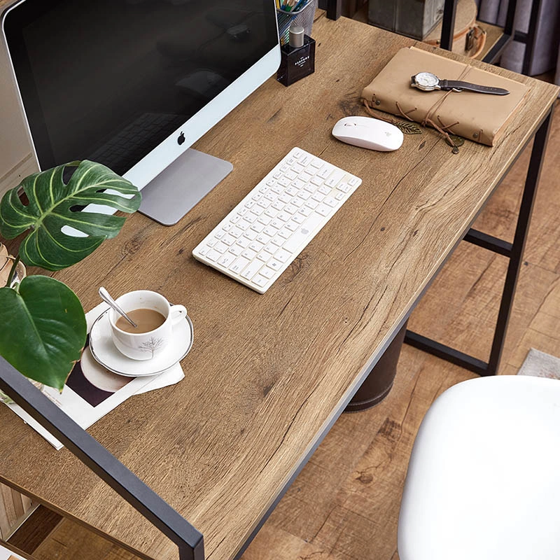 Büro Studie Eisen Holz mit Lagerung Bücherregal Student Study Desk 0323