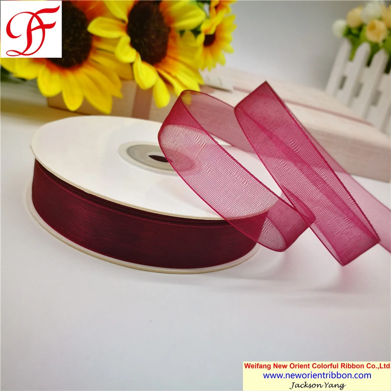 Factory Wholesale/Supplier OEM Printed 100% Nylon Sparkle Shining Organza Ribbon for Wrapping/Decoration/Xmas/Bows/Garment/Gift