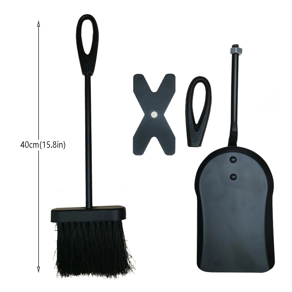 Voda Stainless Steel Handle Household Fireplace Accessories Shovel and Broom