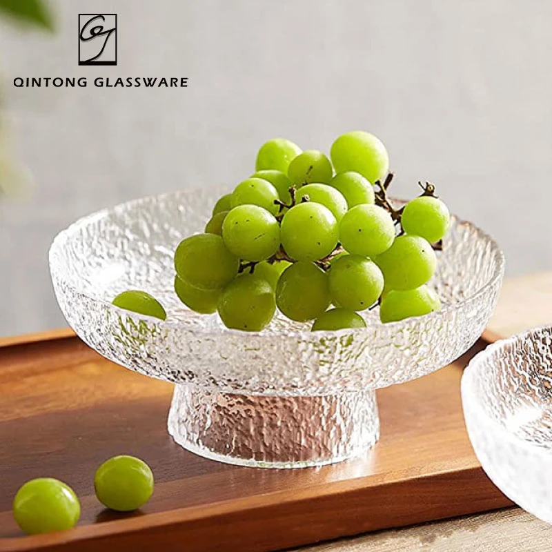 Hot Sale Low Price Glass Dessert Plate Modern Nordic Table Decoration Bowl Fruit Tray Transparent Glass Plate