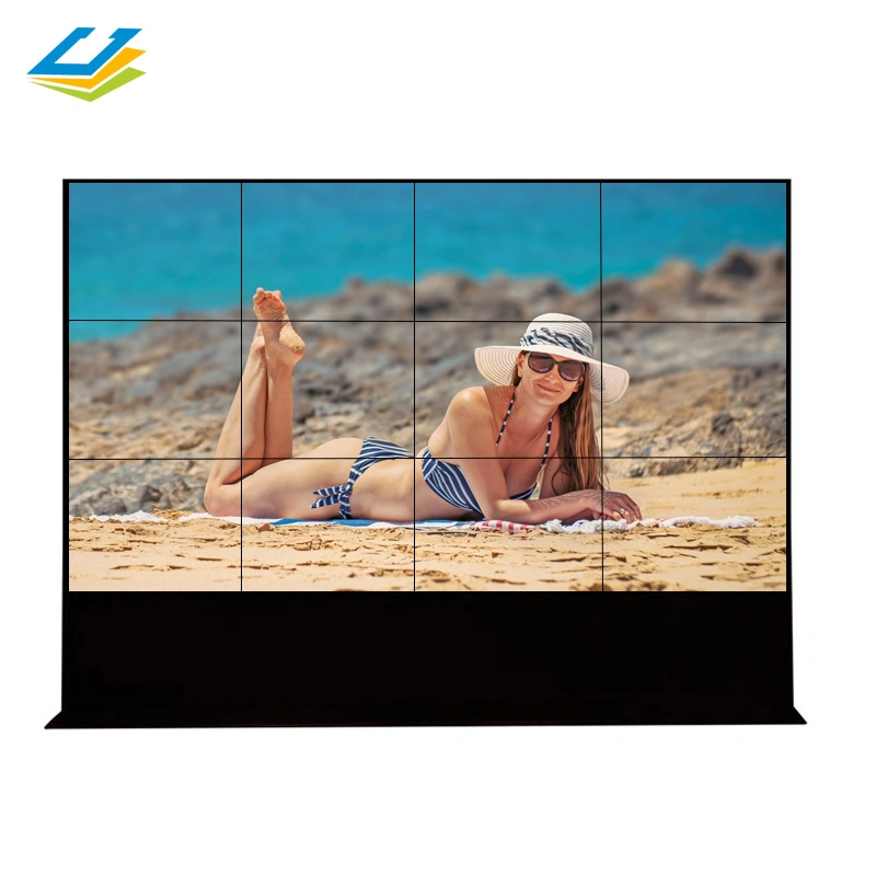 شاشة LCD مقاس 49/46/55 بوصة ذات موضع زجاجة الساعة فائق النحافة 350/700 NIT تعمل على توصيل السوائل حائط الفيديو مع لوحة LG/Samsung الأصلية