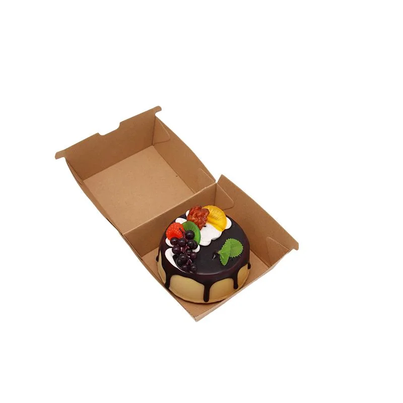 Wholesale/Supplier Disposable Compostable Eco-Friendly Kraft Paper Packaging Burger Bread Mini Tray Lunch Box