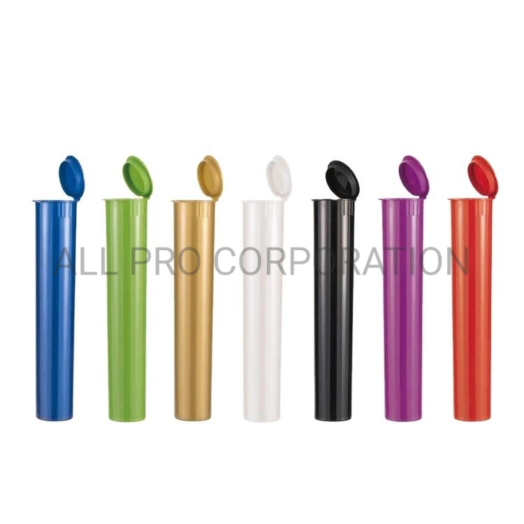 Child Resistant Plastic Joint Tube Doob Tube Pre Rolled Cone Pop Top Tube Package