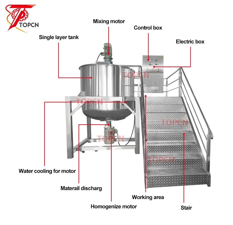3000L ежедневно химического смесительный бак жидкого моющего средства Homogenizer гель для волос заслонки смешения воздушных потоков в посудомоечной машине масло бумагоделательной машины заслонки смешения воздушных потоков