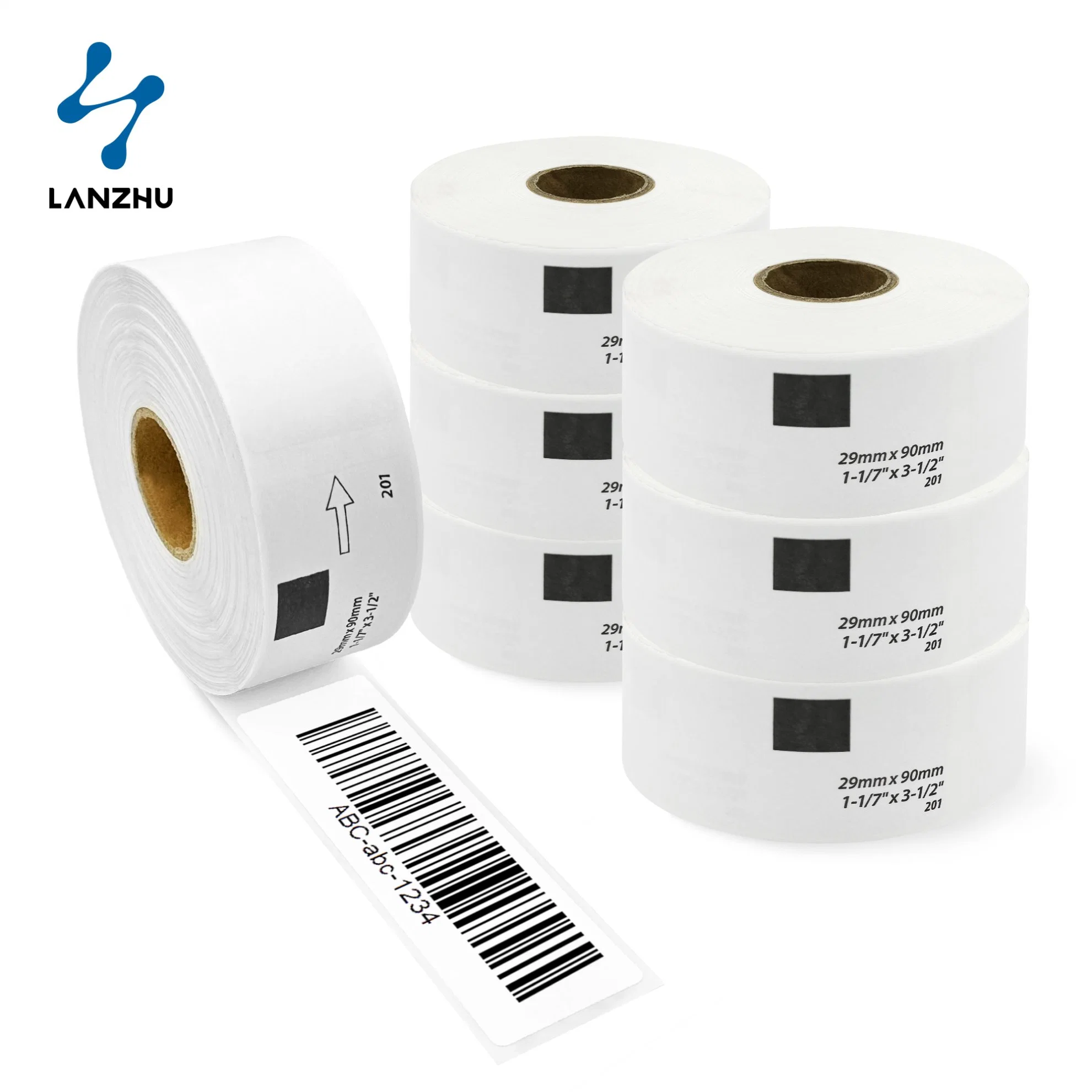 Kompatible Brother Dk-Serie Papierband Dk11201 Dk-11202 (Schwarz Auf Farbigem Papier)