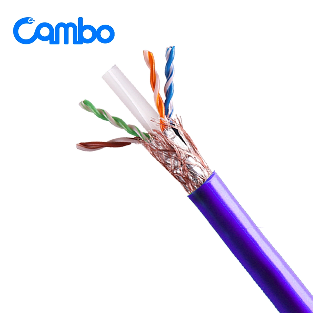 Shielding 0.56mm 23AWG 1000FT Bc FT6 Flame Retardant Interior Orange 600 MHz Safety Defense Hot Sale Certified LAN Cable