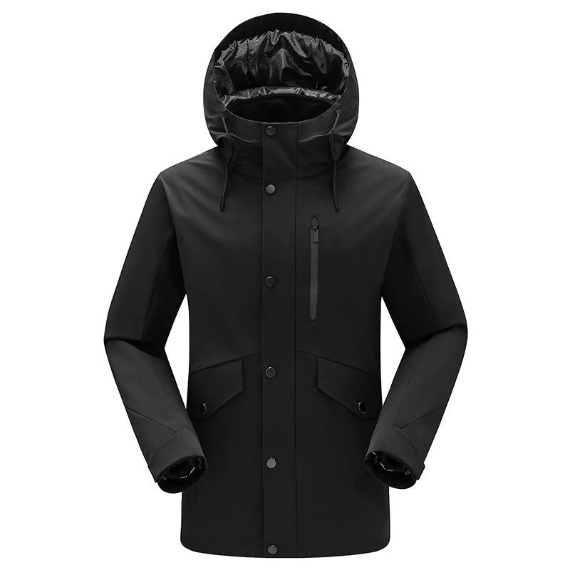 Le phoque à capuchon à fermeture éclair complète de randonnée personnalisé montagne veste imperméable 3 en 1 ligne avec la toison pour les hommes et femmes