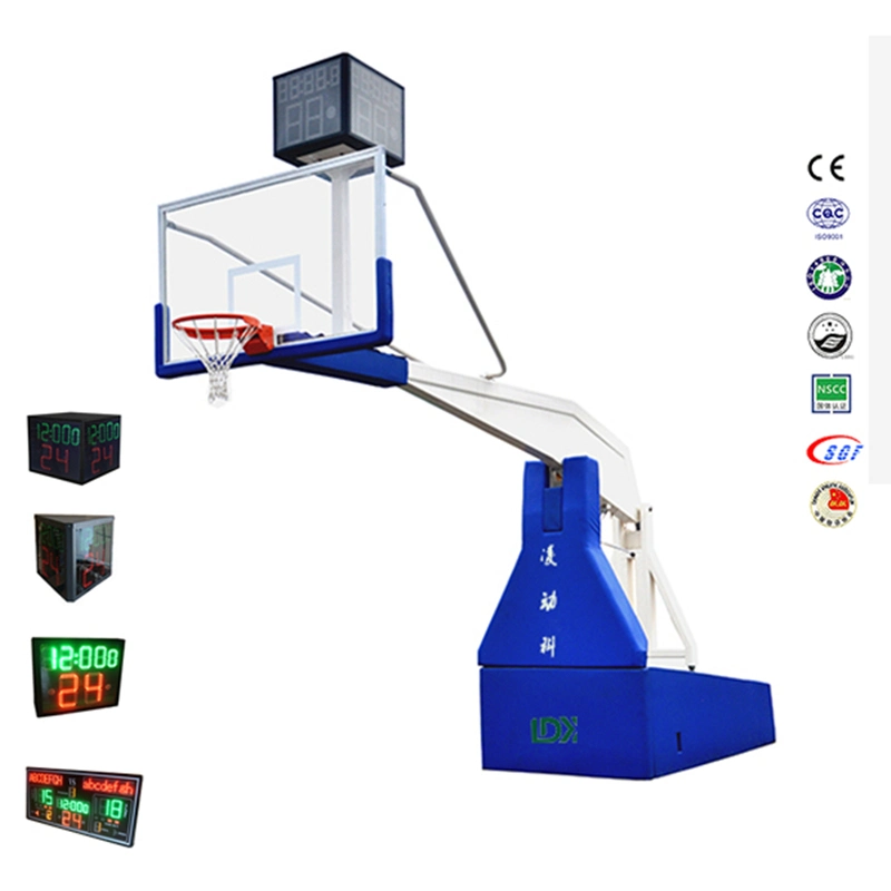 Fiba Professional Basketball Equipment Electric Hydraulic Basketball Stand/Hoop for Sale