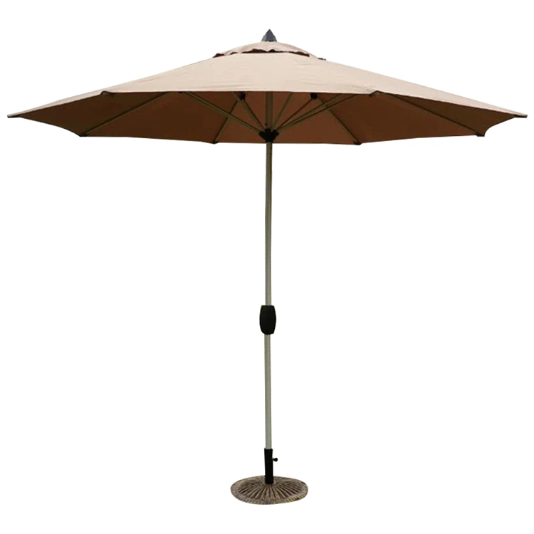 Diam 2.7m/3m Outdoor Custom Garden Aluminum Wood Steel Center Pole Parasol Waterproof Polyester Sun Beach Patio Umbrella