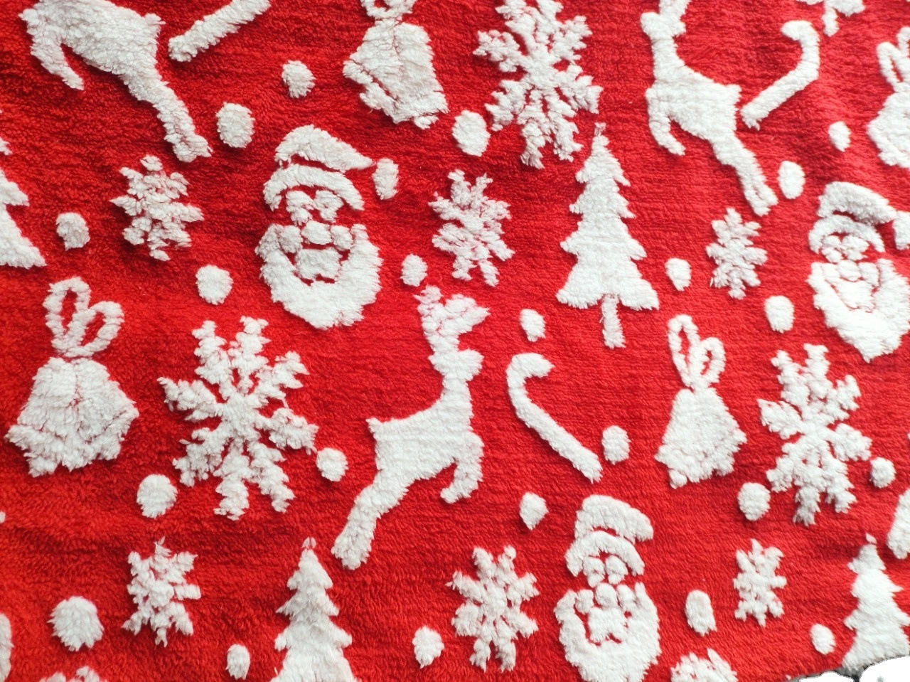 Jacquard Quilt Velveteen Santa Claus Pajamas Children's Clothing Fabric