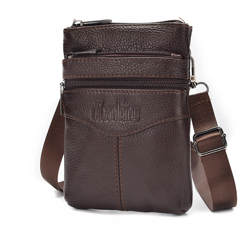 Wholesale Customized Men's Chest Bags Waist Pack Card Holder Designer PU Leather RFID Men Purse Wallet Handbag for Man