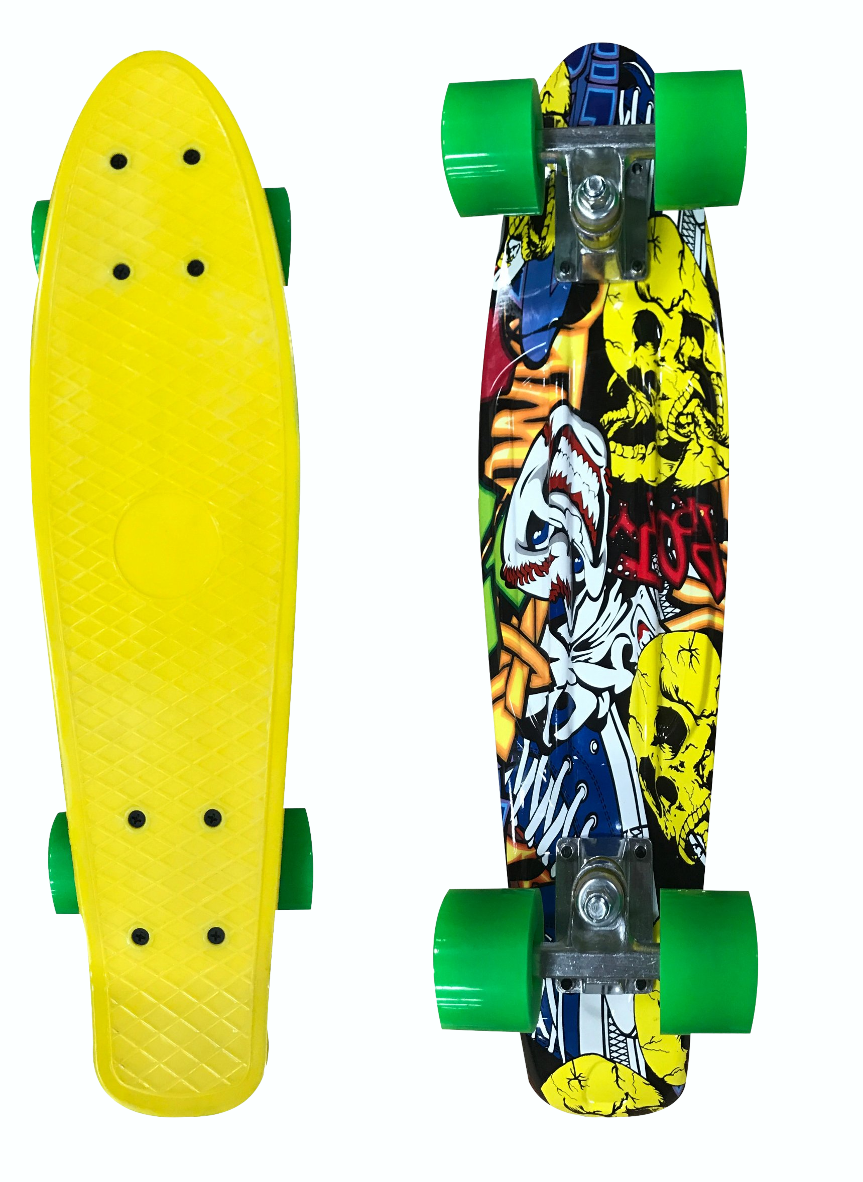 Compact Skateboard 22.5" Retro Plastic Mini Cruiser Skateboards (GS-SB-X1)