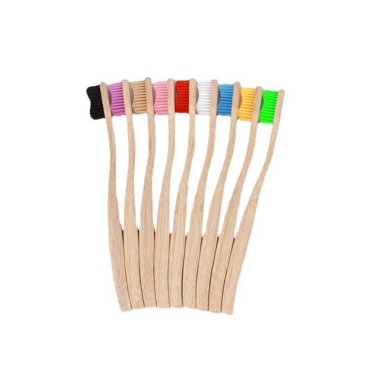 Multicolored Soft Bristles Custom Logo Eco Friendly New Personalized OEM Travel Hotel Bamboo Toothbrush 100% Biodegradable