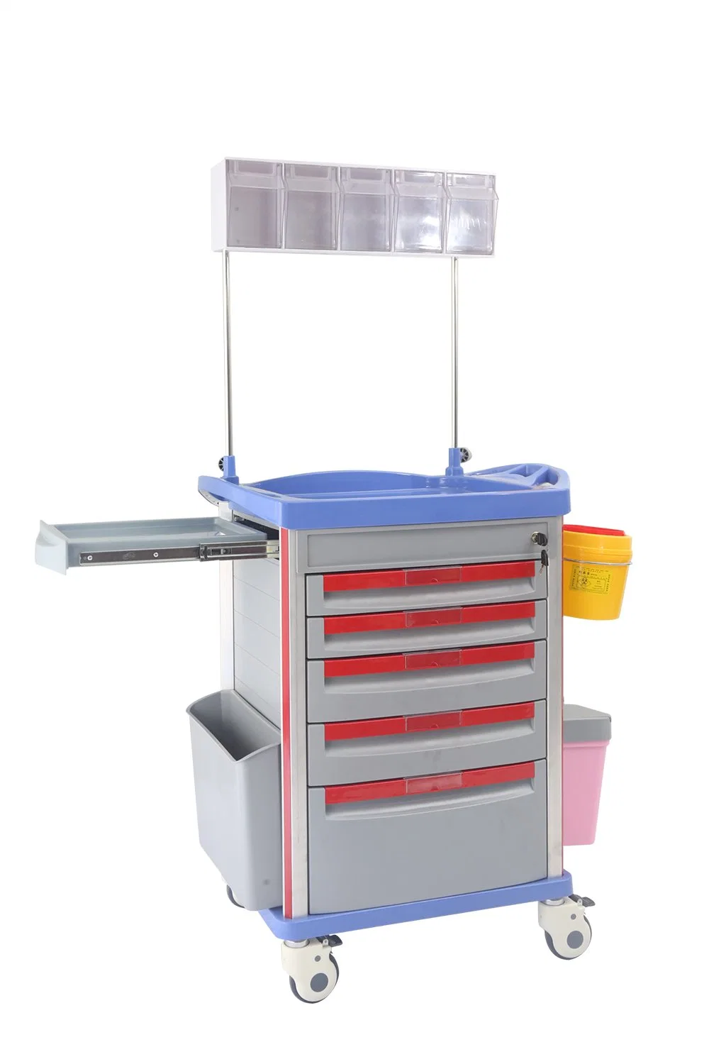 [At850] ABS Anesthesia Trolley and Cart with Drawers for Medical,Emergency,Logistic,Linen, Treatment, Medicine Distribution as Hospital Furniture and Equipment