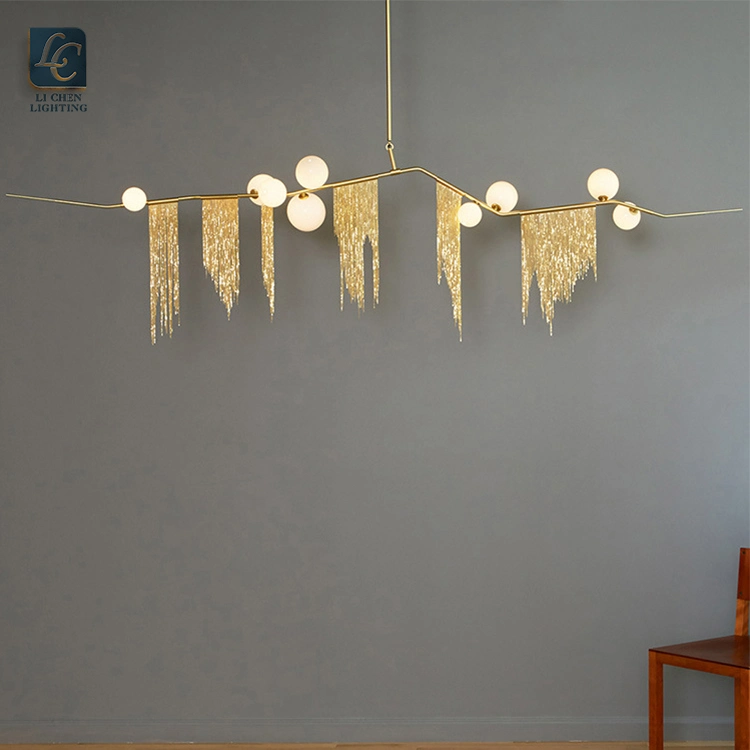 Modern Design Chains Hanging Pendant Light Big Chandelier Light