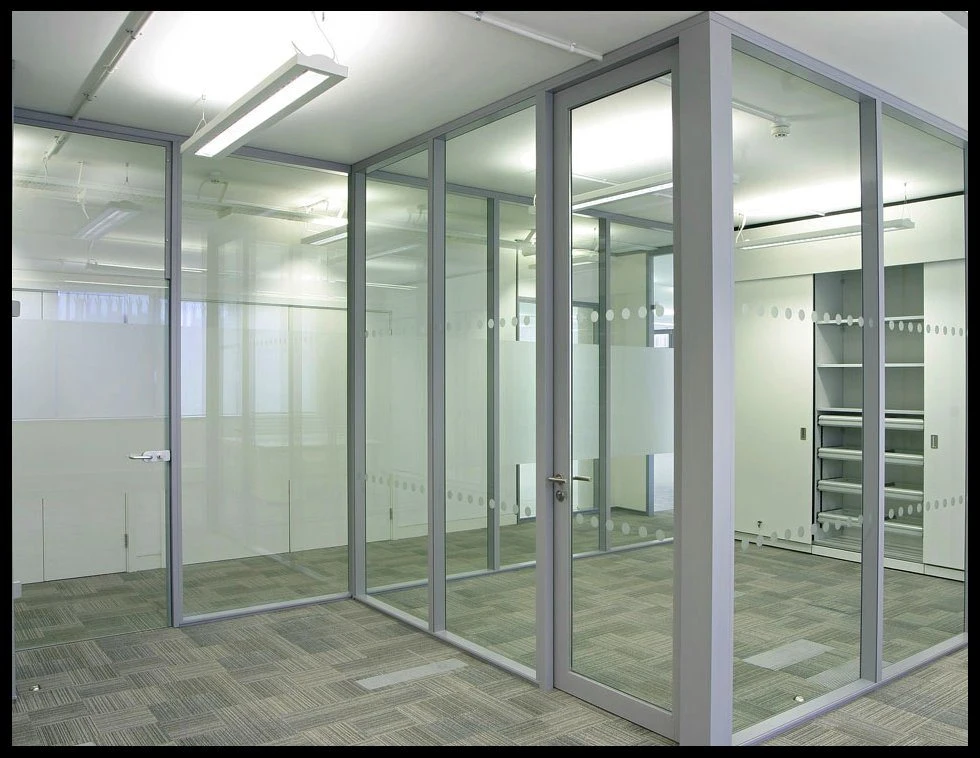 Fábrica Atacado Partition Glass Wall System moderno Insonorização mobiliário de escritório