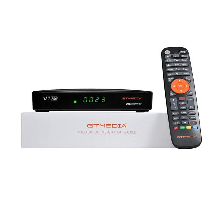 Gtmedia V7 PRO Combo DVB-S/S2/S2X+T/T2 Receptor de Satélite Soporte H. 265 1080P Powervu Biss Key Europa Cccam Youtube V7 Plus