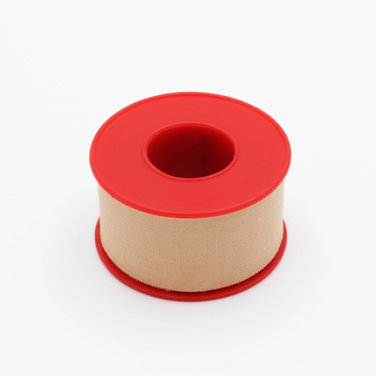 Direct Manufacture Zinc Oxide Adhesive Plaster Tape White Cotton/Skin Color with Plastic Cover