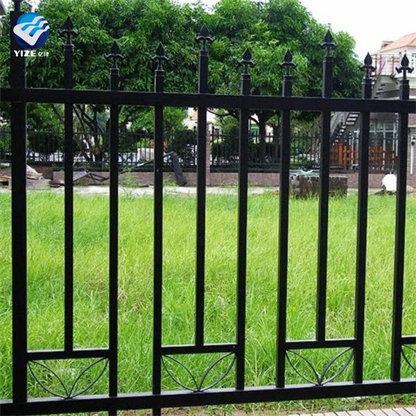 Modern Metal Fence Galvanized Picket Wrought Iron Panels Steel Fence