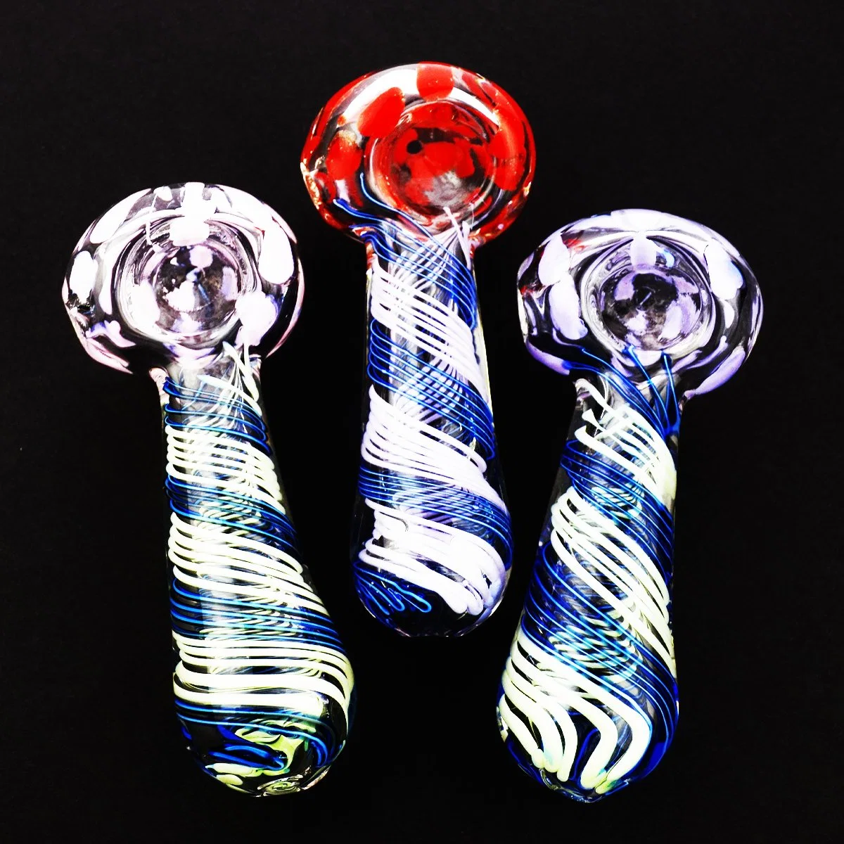 4.5" Color Spiral Design Hand Pipe Crack Pipe Rolling Paper Shisha Hookah