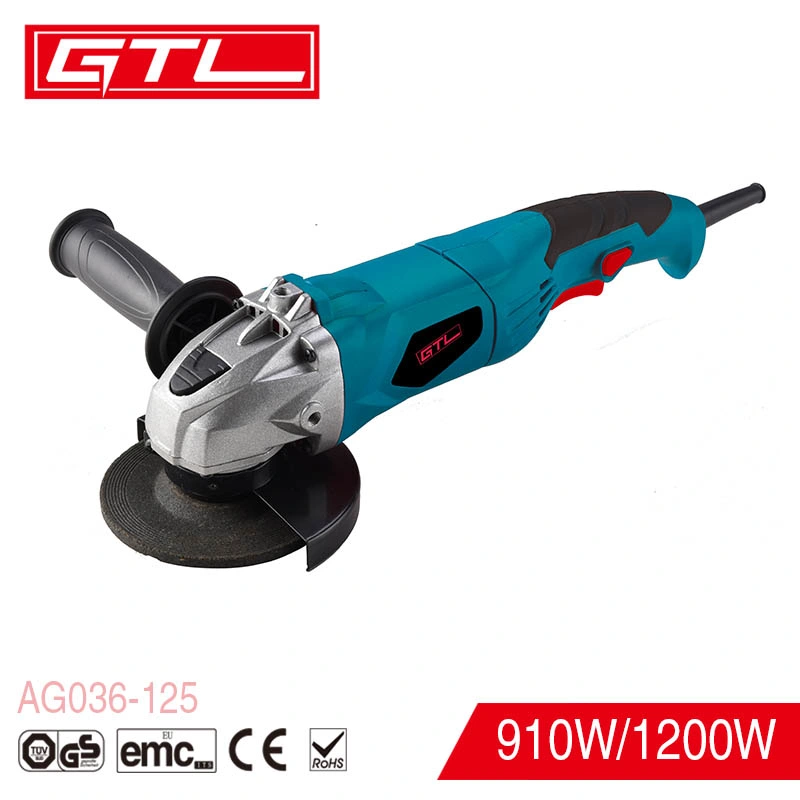 910/1200W Electric Power Tools 125mm Grinding Disc Angle Grinder with Variable Speed (AG036-125)